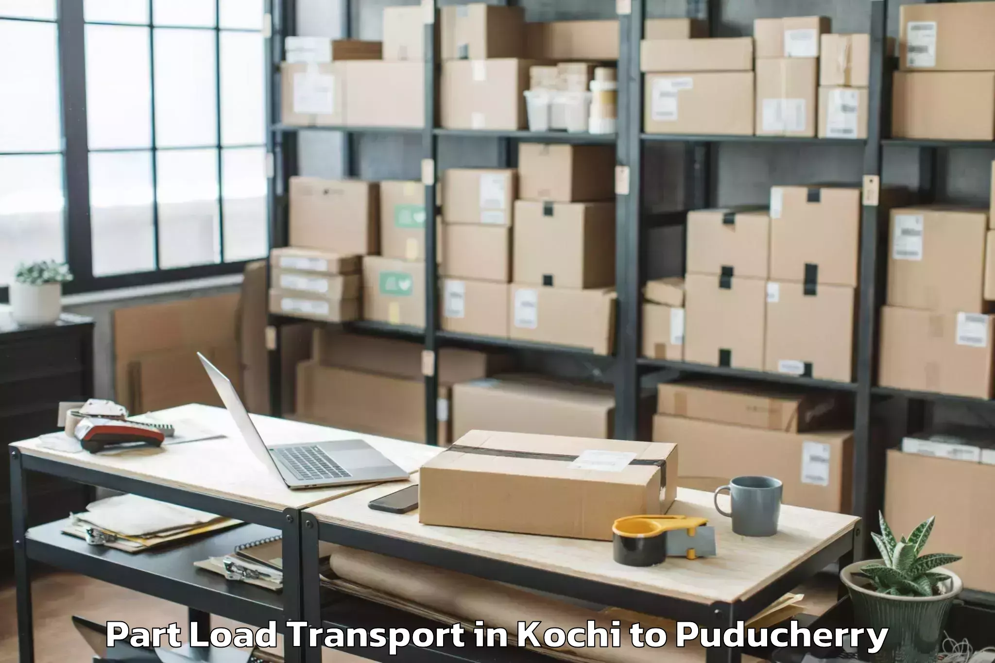 Leading Kochi to Pondicherry University Puduche Part Load Transport Provider